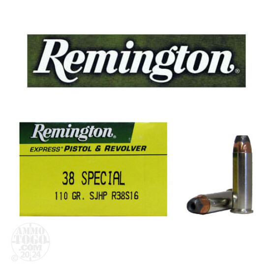 500rds - 38 Special Remington 110gr. Semi-Jacketed Hollow Point Ammo