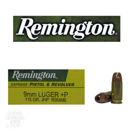 500rds - 9mm Remington Express 115gr. +P Hollow Point Ammo