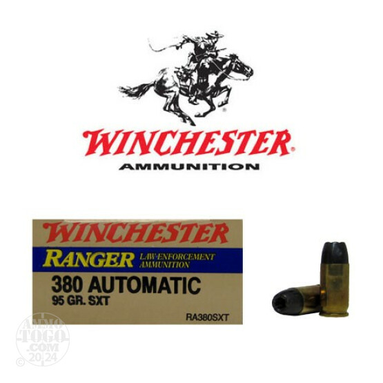 50rds - 380 Auto Winchester Ranger Talon 95gr. SXT Ammo