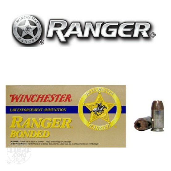 50rds - 45 GAP Winchester Ranger Bonded 230gr. HP Ammo