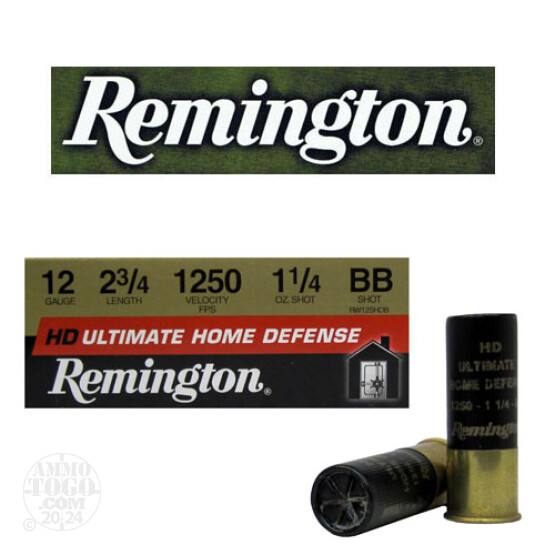 10rds - 12 Gauge Remington Ultimate Home Defense 2 3/4"  BB Shot Ammo