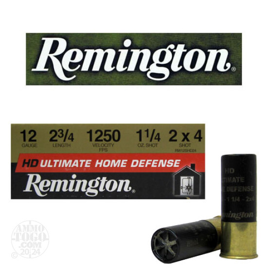 10rds - 12 Gauge Remington Ultimate Home Defense 2 3/4"  2 X 4 Shot Ammo