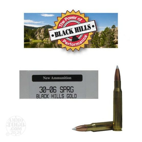 20rds - 30-06 Black Hills Gold 180gr. New Seconds Nosler Accubond Ballistic Tip Ammo