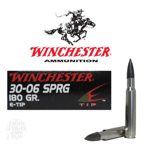 20rds - 30-06 Winchester 180gr. Supreme E-Tip Ammo