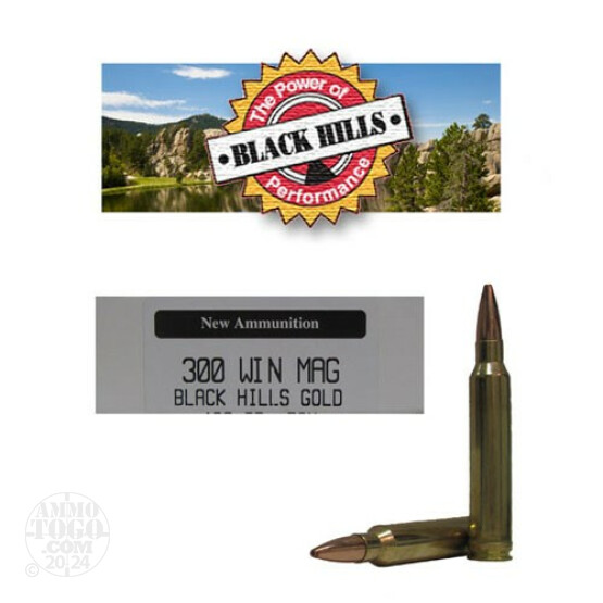 20rds - 300 Win Mag Black Hills Gold 180gr. New Seconds TSX Ammo