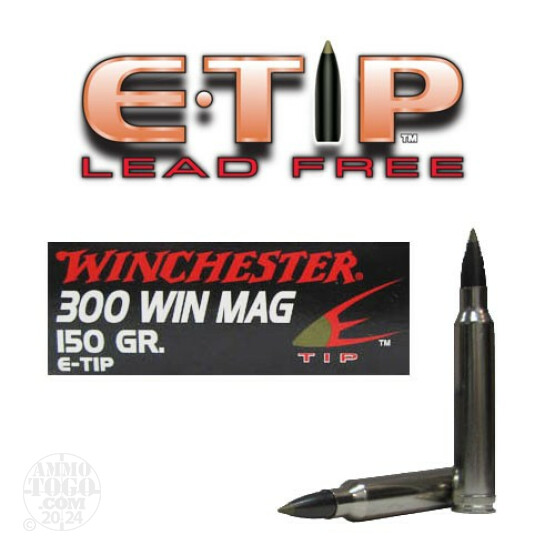 20rds - 300 Win. Mag. Winchester 150gr. Supreme E-Tip Ammo