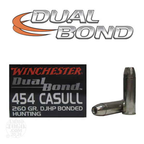 20rds - 454 Casull Winchester 260gr. Supreme Elite Dual Bond HP Ammo