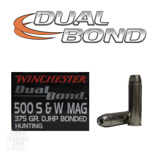 20rds - 500 S&W Winchester 375gr. Supreme Elite Dual Bonded Ammo