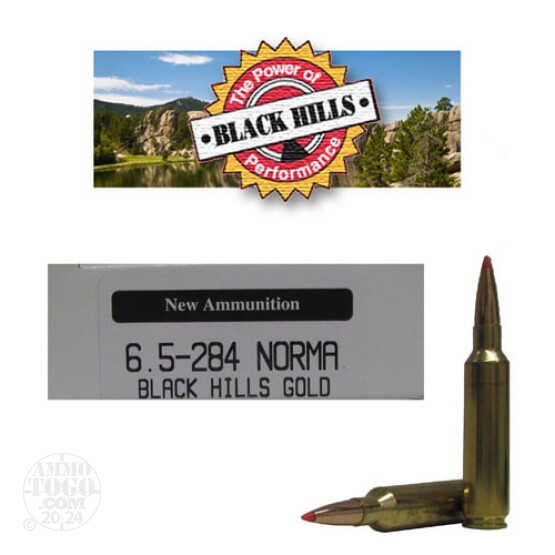 20rds - 6.5mm -.284 Norma Black Hills Gold 120gr. New Seconds GMX Polymer Tip Ammo