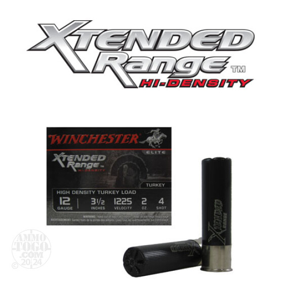 10rds - 12 Gauge Winchester Xtended Range Hi-Density 3 1/2" 2oz. #4 Shot Ammo