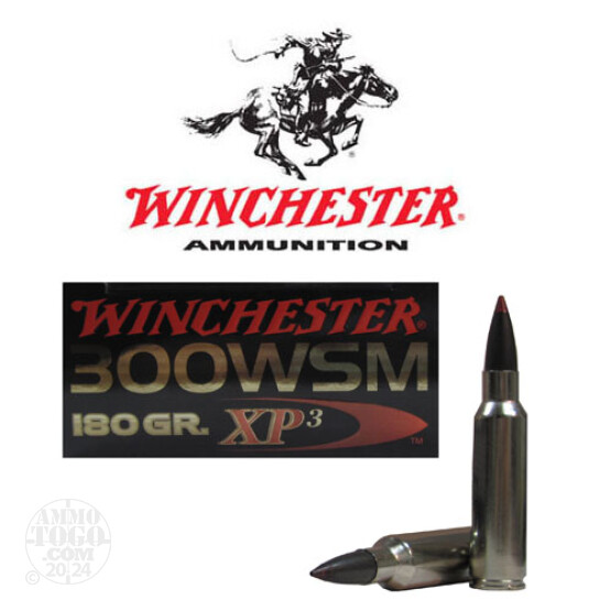 20rds - 300 WSM Winchester Supreme Elite 180gr. XP3 Ammo