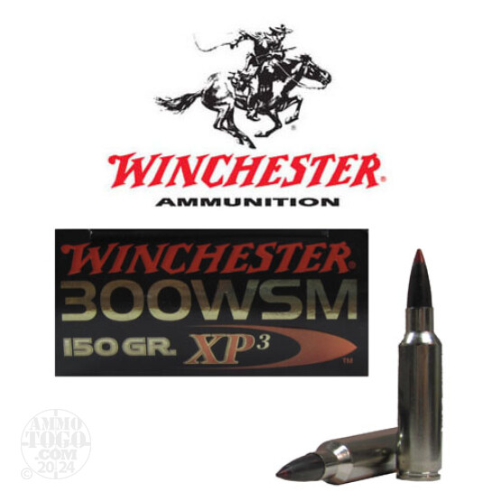 20rds - 300 WSM Winchester Supreme Elite 150gr XP3 Ammo