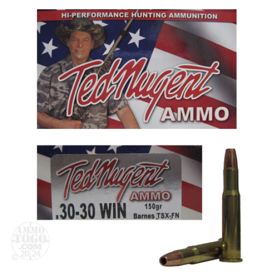 20rds - 30-30 Win. Ted Nugent 150gr. TSX FN Ammo