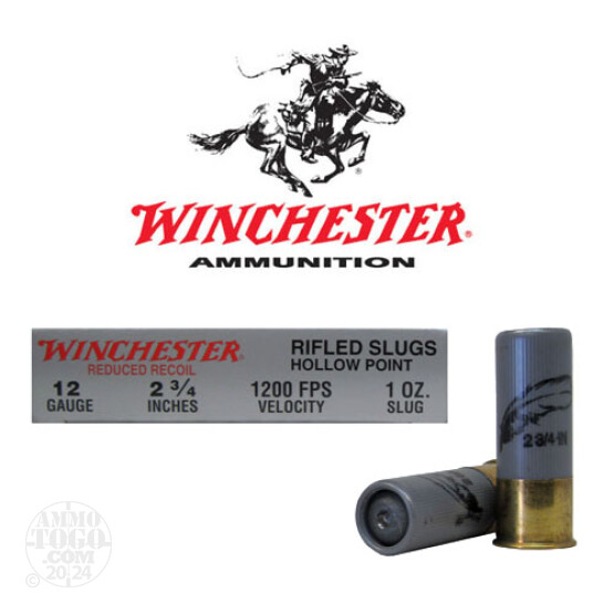 25rds - 12ga. Winchester WinLite Reduced Recoil 2 3/4" 1oz Slug