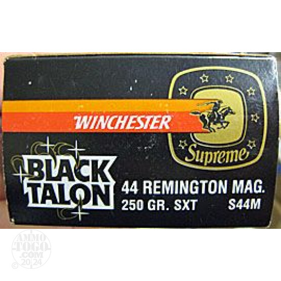 20rds - 44 Mag Winchester Original Black Talon 250gr. HP Ammo