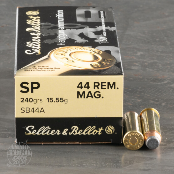 50rds - 44 Mag Sellier & Bellot 240gr. SP Ammo