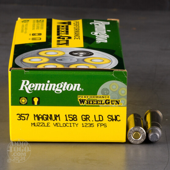 50rds – 357 Magnum Remington Performance WheelGun 158gr. LSWC Ammo