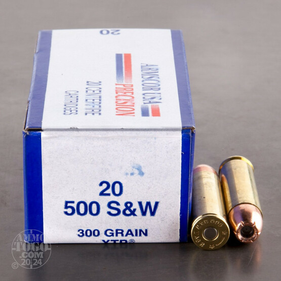 20rds – 500 S&W Armscor USA 300gr. Hornady XTP JHP Ammo
