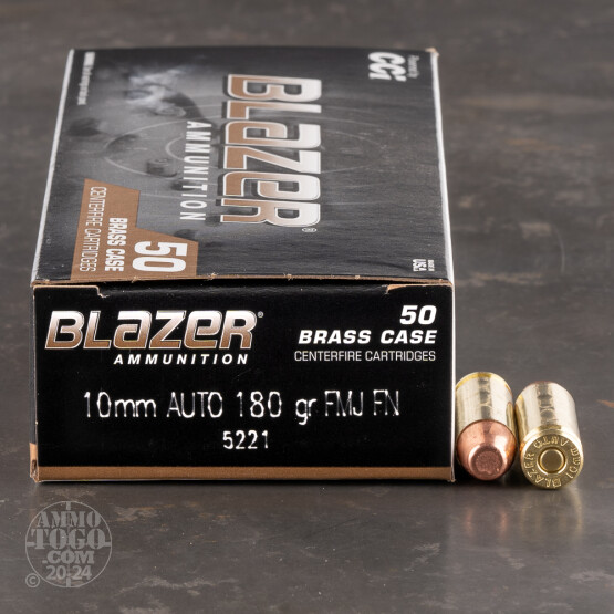 1000rds – 10mm Blazer Brass 180gr. FMJ Ammo