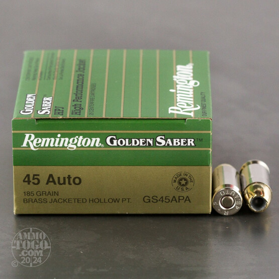 500rds – 45 ACP Remington Golden Saber 185gr. BJHP Ammo