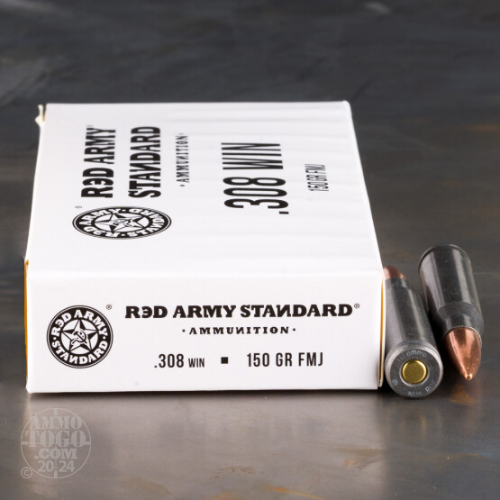 500rds – 308 Win Red Army Standard 150gr. FMJ Ammo