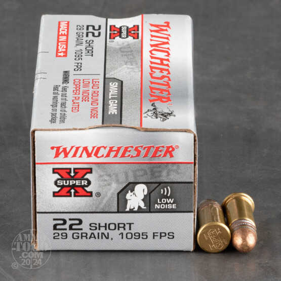 500rds - 22 Short Winchester 29gr. Super-X LRN Ammo