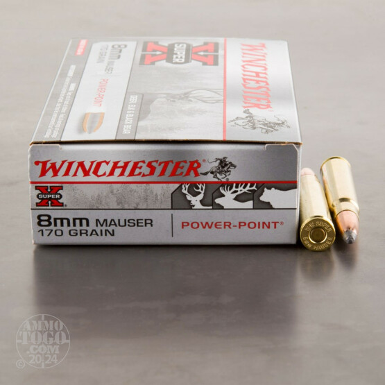 20rds - 8mm Mauser Winchester 170gr. Super-X Power Point Ammo
