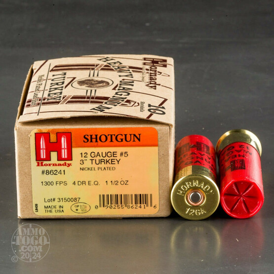 10rds - 12 Gauge Hornady Heavy Magnum 3" 1 1/2oz. #5 Turkey Load Ammo