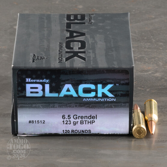 120rds – 6.5 Grendel Hornady BLACK 123gr. BTHP Ammo