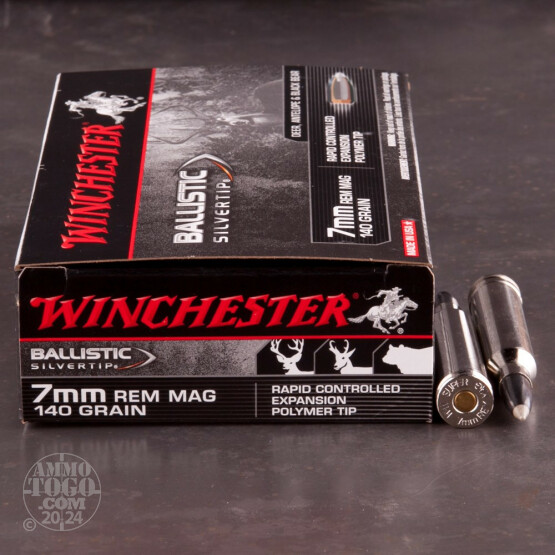 20rds - 7mm Rem. Mag Winchester Supreme 140gr. Ballistic Silvertip Ammo