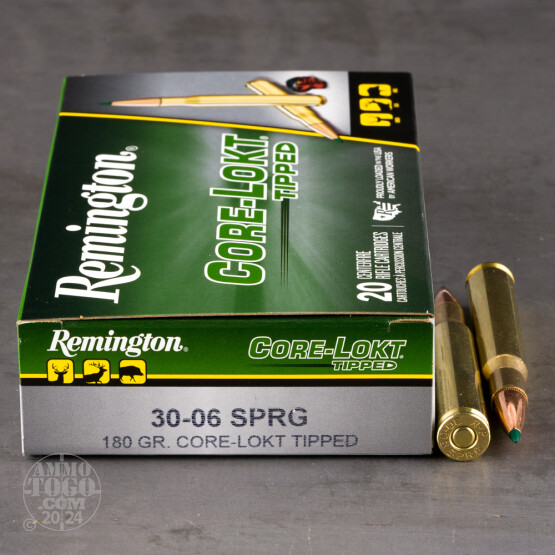 20rds – 30-06 Remington Core-Lokt Tipped 180gr. Polymer Tip Ammo
