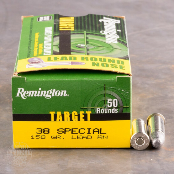 50rds - 38 Special Remington Target 158gr. LRN Ammo