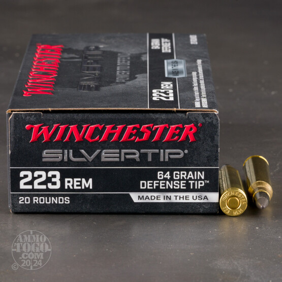20rds – 223 Rem Winchester Silvertip 64gr. Defense Tip Ammo