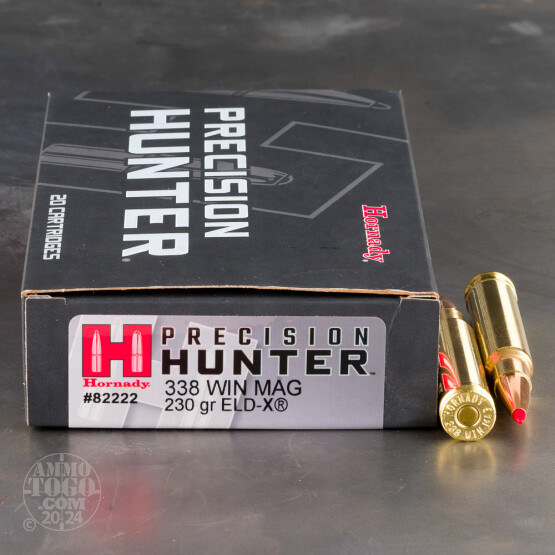 20rds – 338 Win Mag Hornady Precision Hunter 230gr. ELD-X Ammo