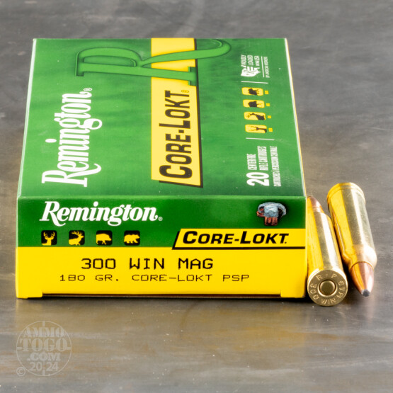 20rds - 300 Win Mag Remington 180gr. Core-Lokt PSP Ammo