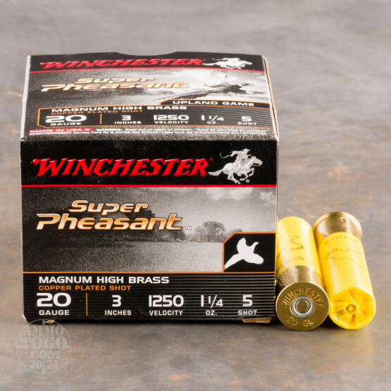 250rds - 20 Gauge Winchester Super-X Super Pheasant Load 3" 1 1/4oz. #5 Shot