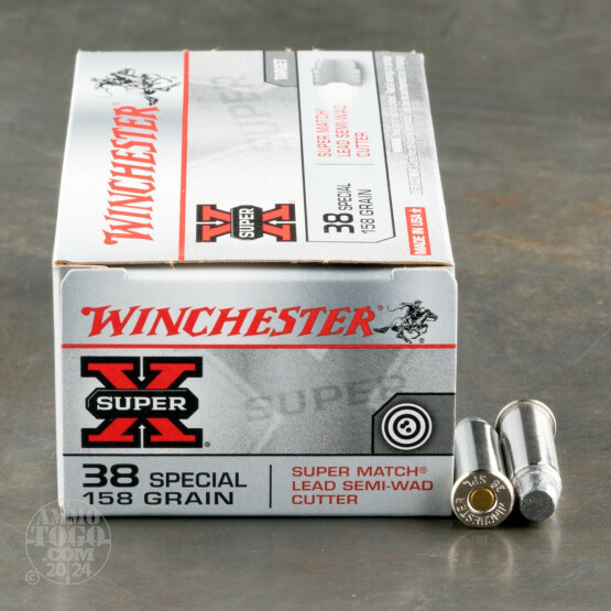 50rds – 38 Special Winchester Super-X 158gr. LSWC Ammo
