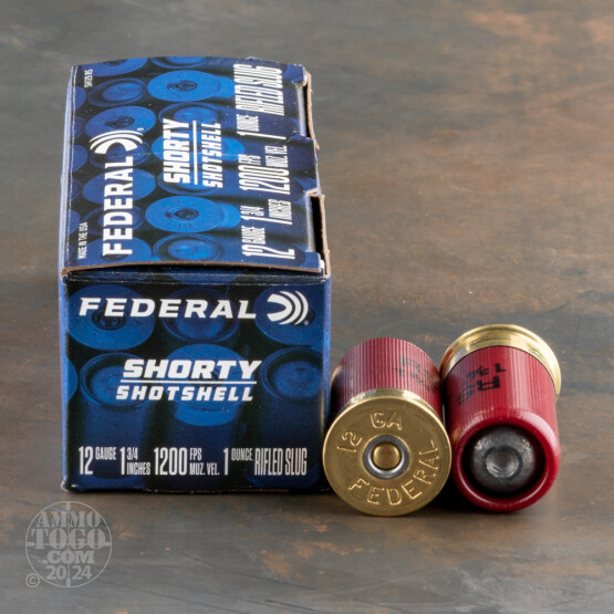 10rds – 12 Gauge Federal Shorty Shotshell 1-3/4" 1oz. Rifled Slug Ammo