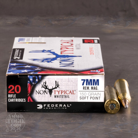 20rds - 7mm Rem Mag Federal Non-Typical Whitetail 150gr. Non-Typical SP Ammo