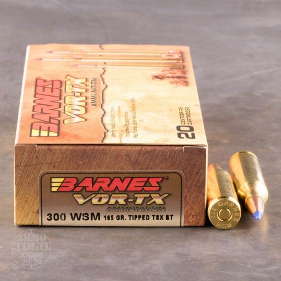 20rds – 300 WSM Barnes VOR-TX 165gr. TTSX BT Ammo