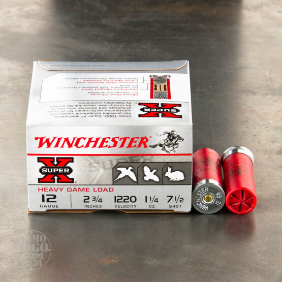 250rds - 12 Gauge Winchester Super Pigeon Heavy Field 2 3/4" 1 1/4oz. #7 1/2 Shot