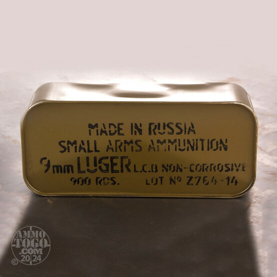 900rds - 9mm Tula 115gr. FMJ Ammo in Spam Can