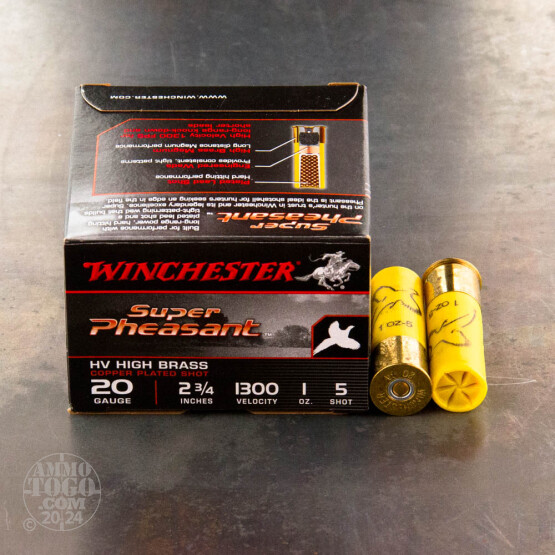 25rds – 20 Gauge Winchester Super Pheasant 2-3/4" 1 oz. #5 Shot Ammo