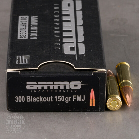 500rds – 300 AAC Blackout Ammo Inc. 150gr. FMJ Ammo
