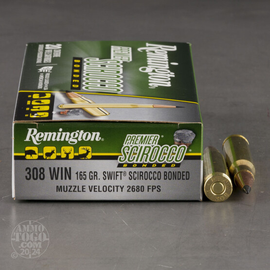 20rds – 308 Win Remington 165gr. Scirocco Bonded Ammo