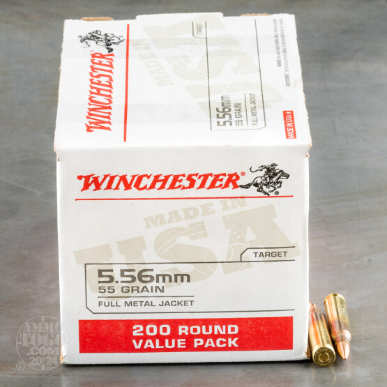 200rds – 5.56x45 Winchester USA 55gr. FMJ M193 Ammo