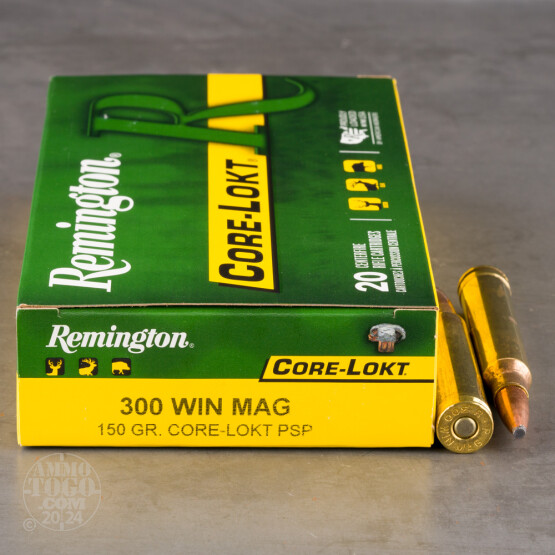 20rds - 300 Win Mag Remington 150gr. Core-Lokt PSP Ammo