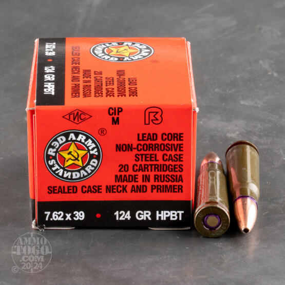1000rds – 7.62x39 Red Army Standard 124gr. HPBT Ammo