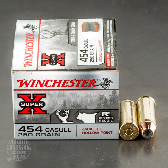 20rds - 454 Casull Winchester Super-X 250gr. Jacketed Hollow Point Ammo