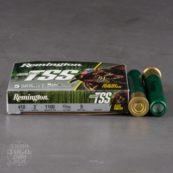 5rds – 410 Bore Remington Premier TSS 3" 13/16oz. #9 Shot Ammo